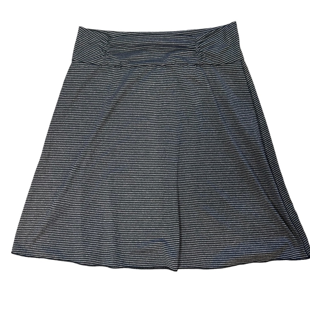 Tranquility Skirt Womans L Dark Gray Small Stripes Shirt - Picture 2 of 8